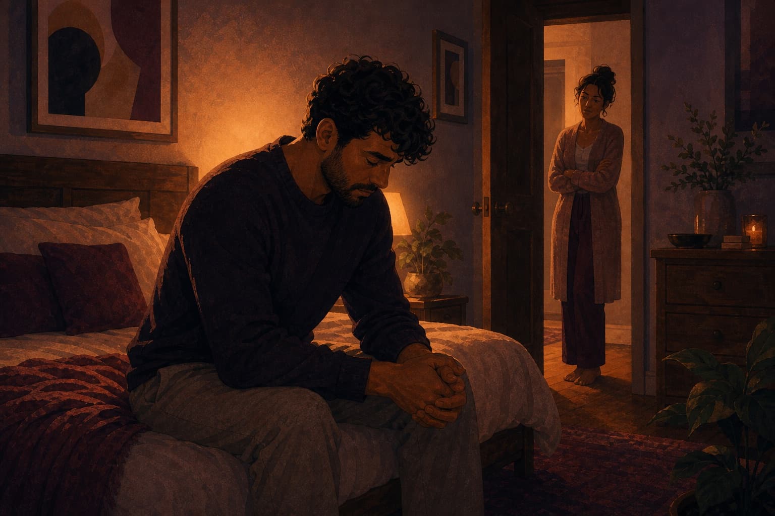 Editorial illustration for The Anger That Hides Something Tender.