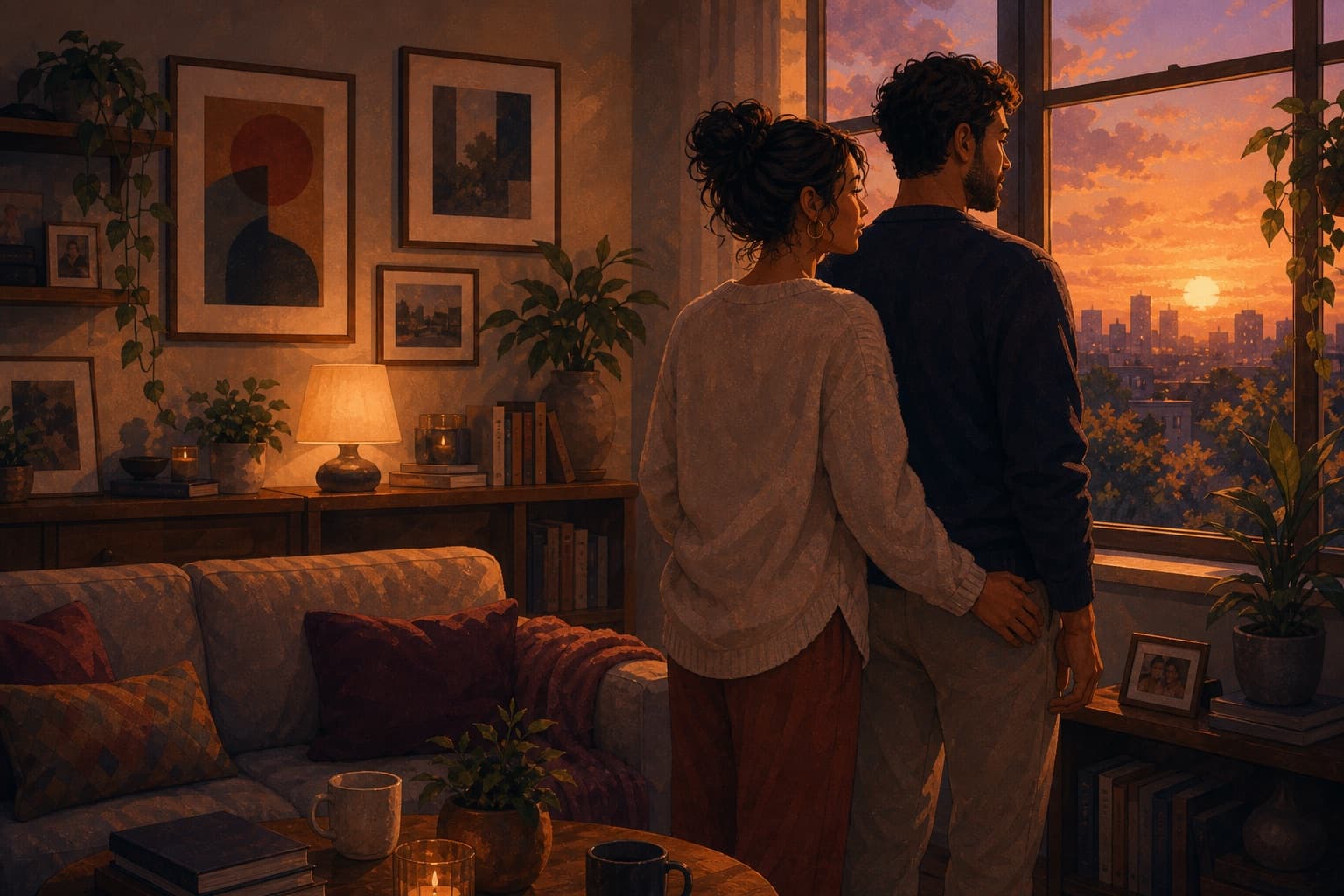 Editorial illustration for Becoming Us Again Does Not Mean Going Back.