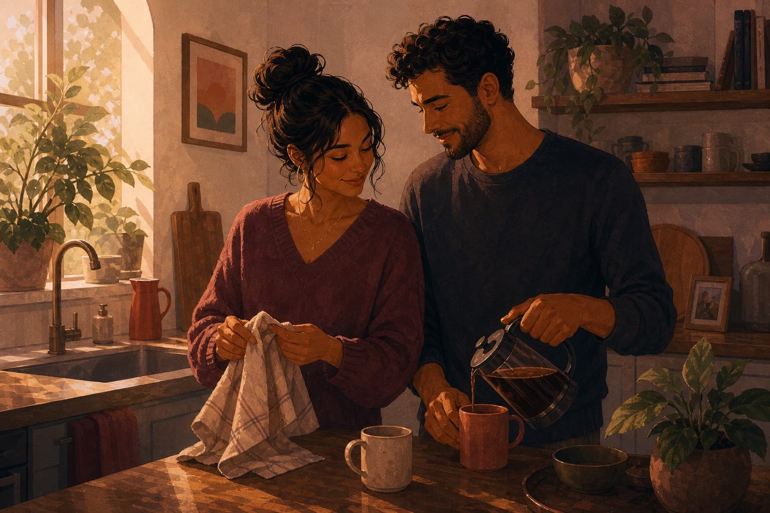 Editorial illustration for Choosing Each Other on Ordinary Days.