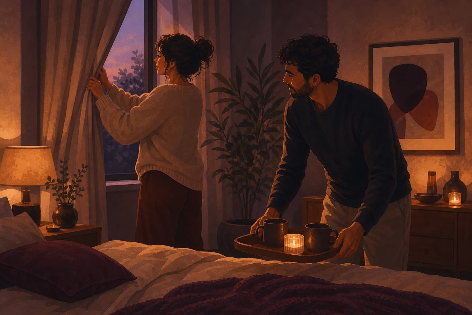 Editorial illustration for The Intimacy Before Intimacy.
