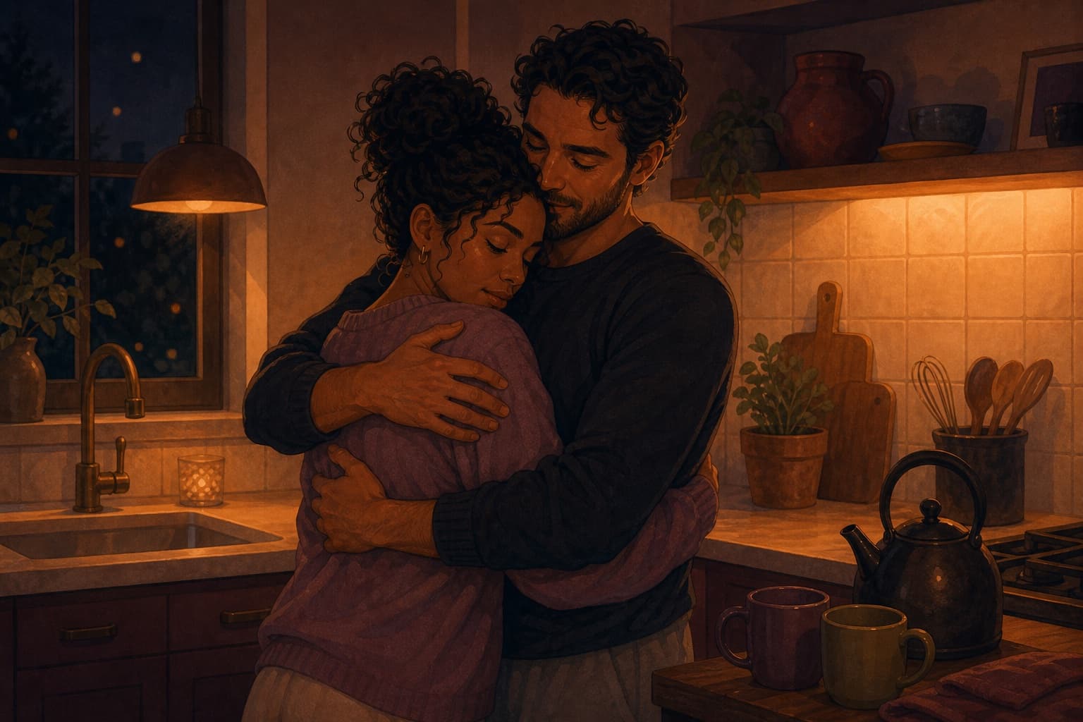 Editorial illustration for The Quiet Power of Being Held.