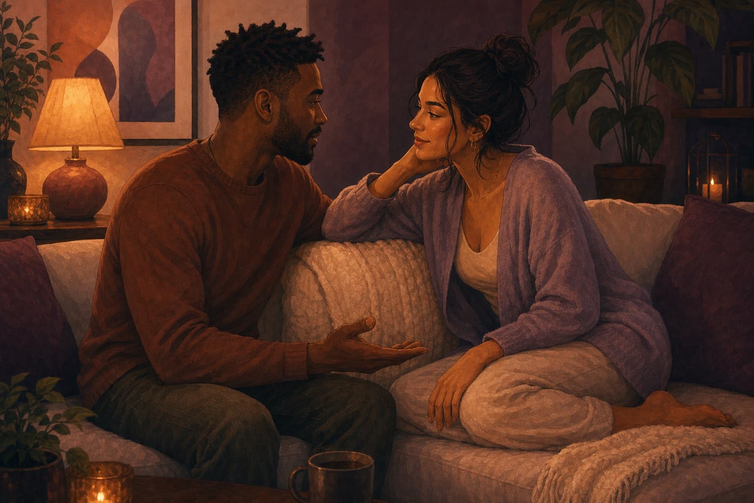 Editorial illustration for How to Receive a Partner's Desire Without Freezing.