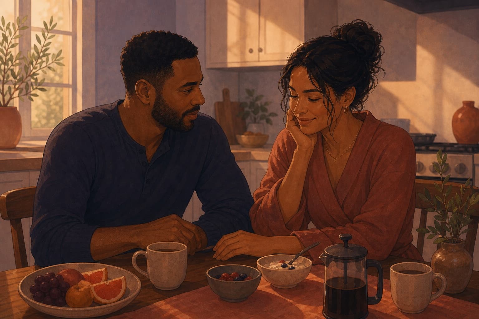 Editorial illustration for Reflection After Trying Something New.