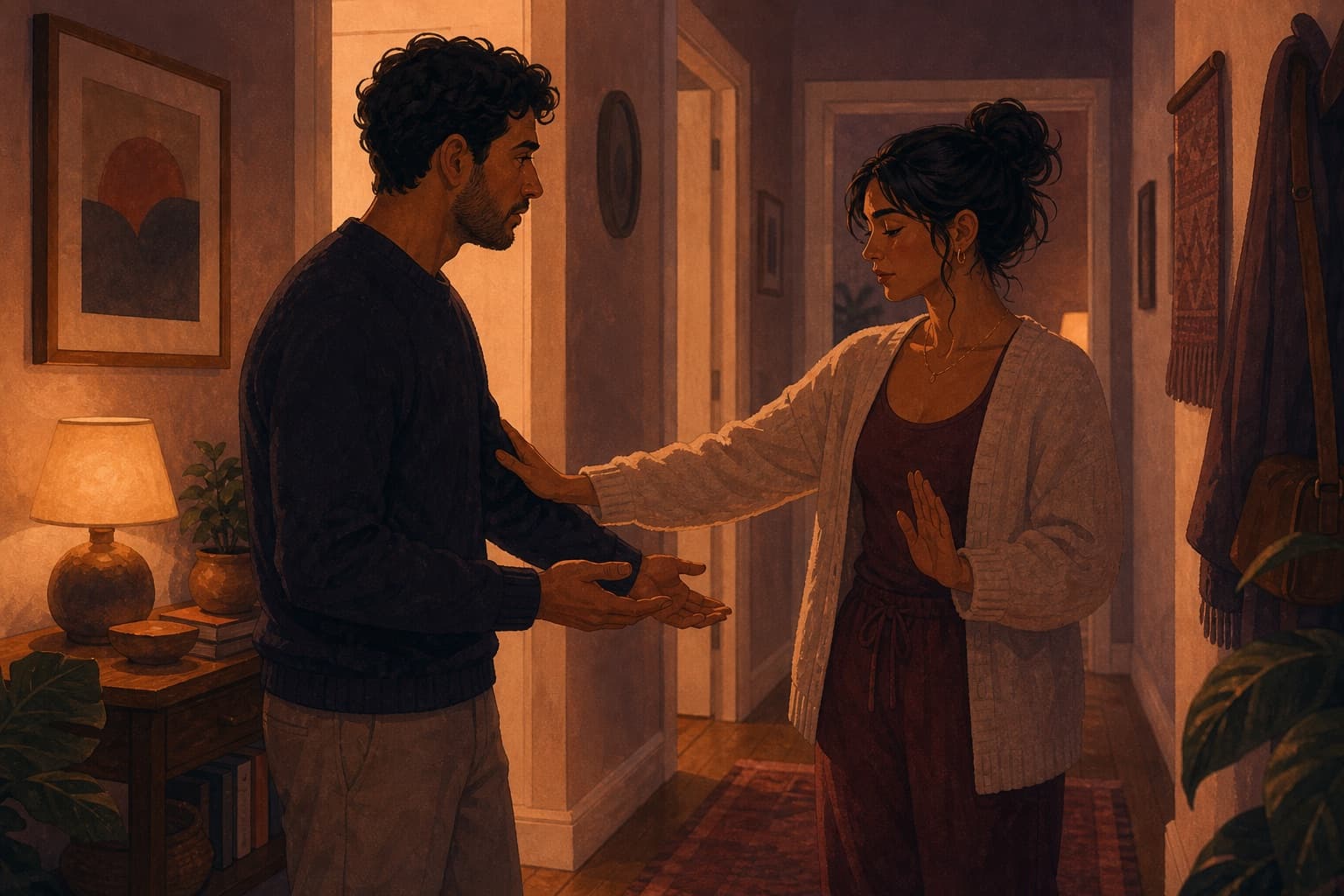 Editorial illustration for Saying No Without Shutting the Door.