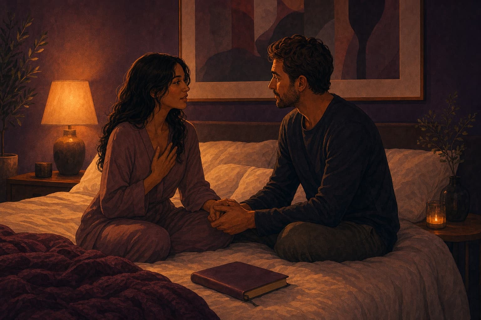 Editorial illustration for How to Share a Fantasy and Keep the Bond Safe.