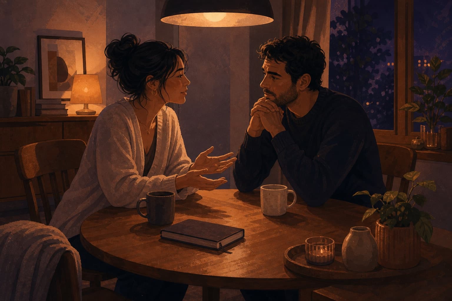 Editorial illustration for Small Openings for Tender Conversations.