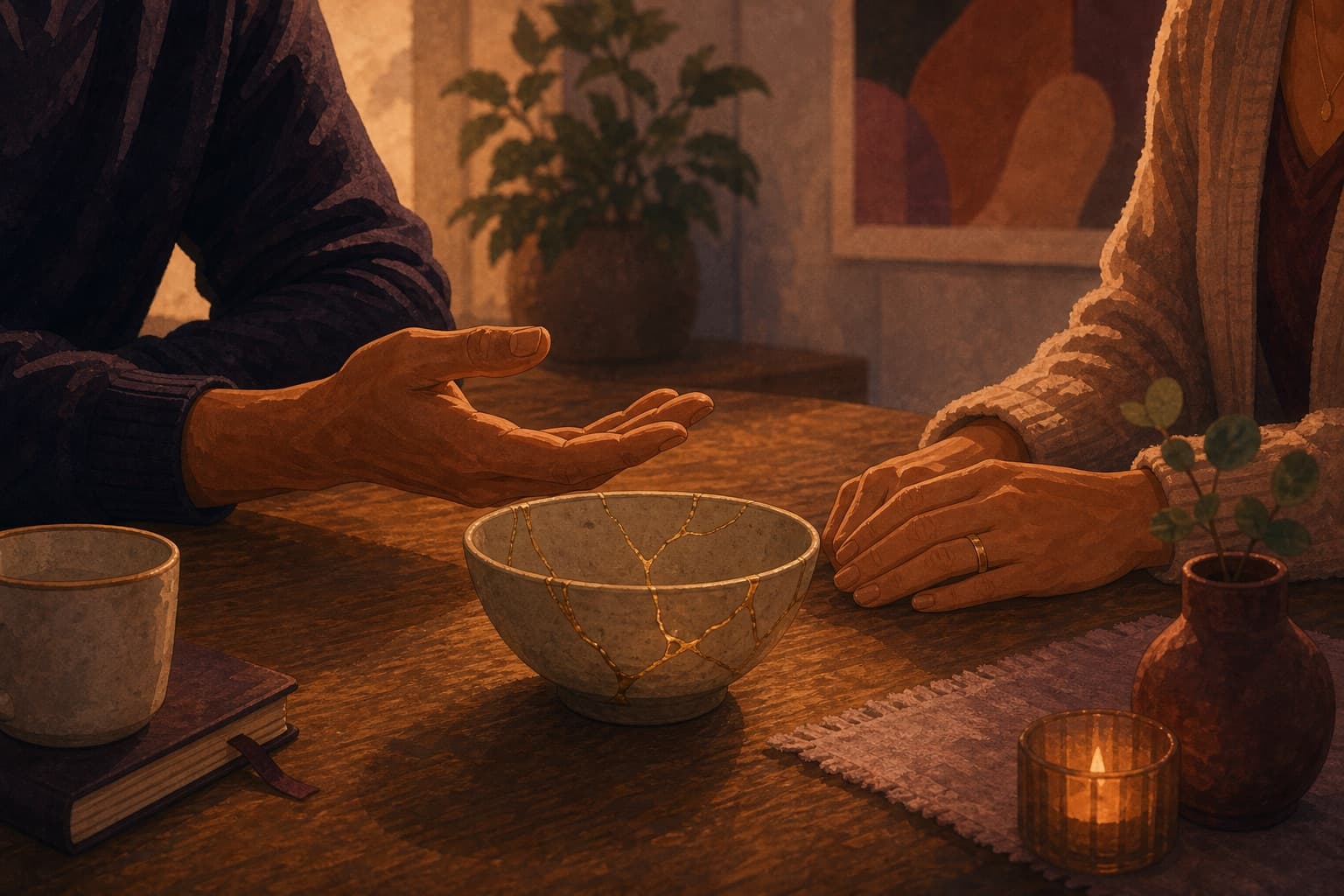 Editorial illustration for Trust After a Breach.