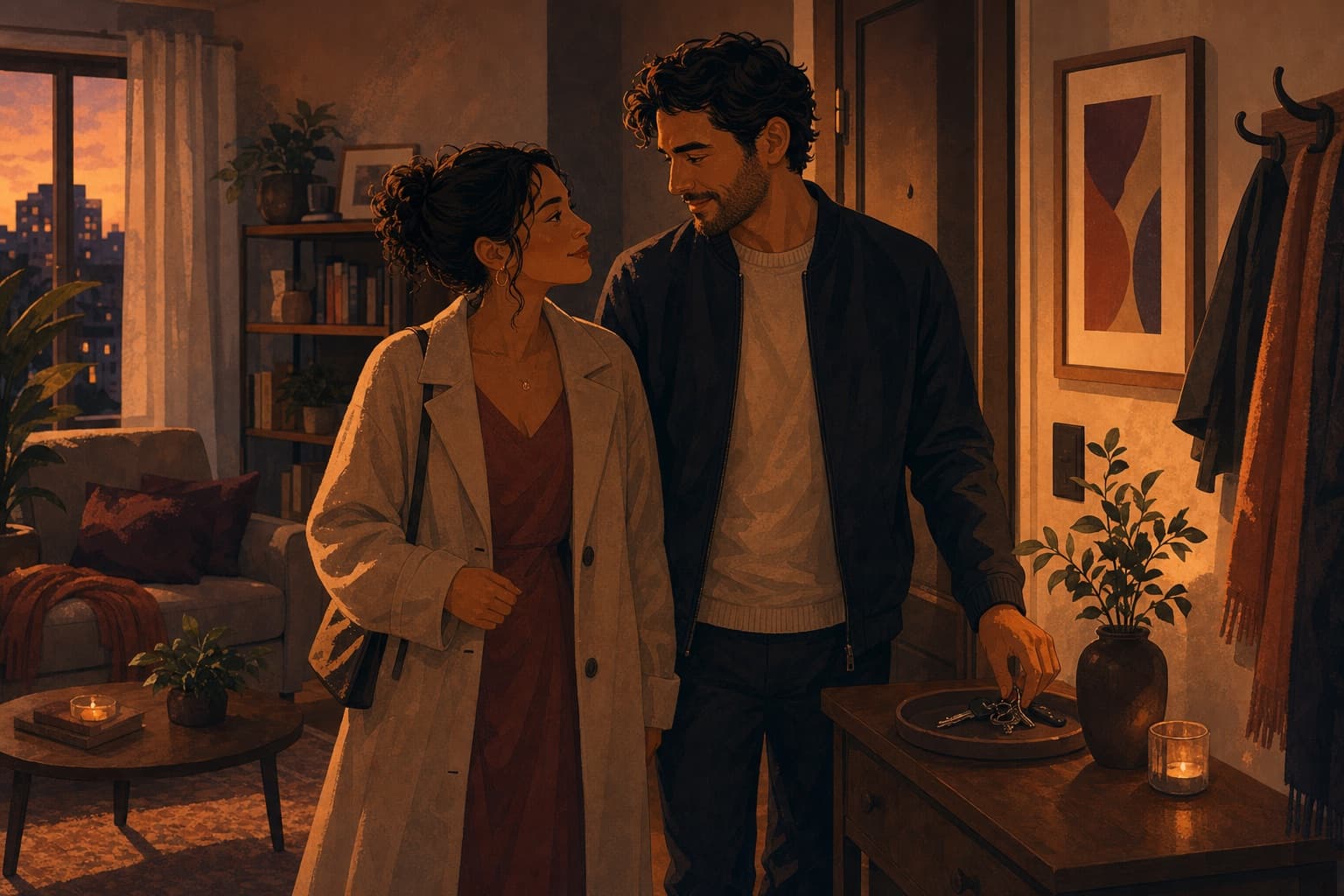 Editorial illustration for Why Date Night Often Disappoints.